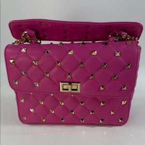 Pink Quilted Studded Women's Bag Purse 3am Forever